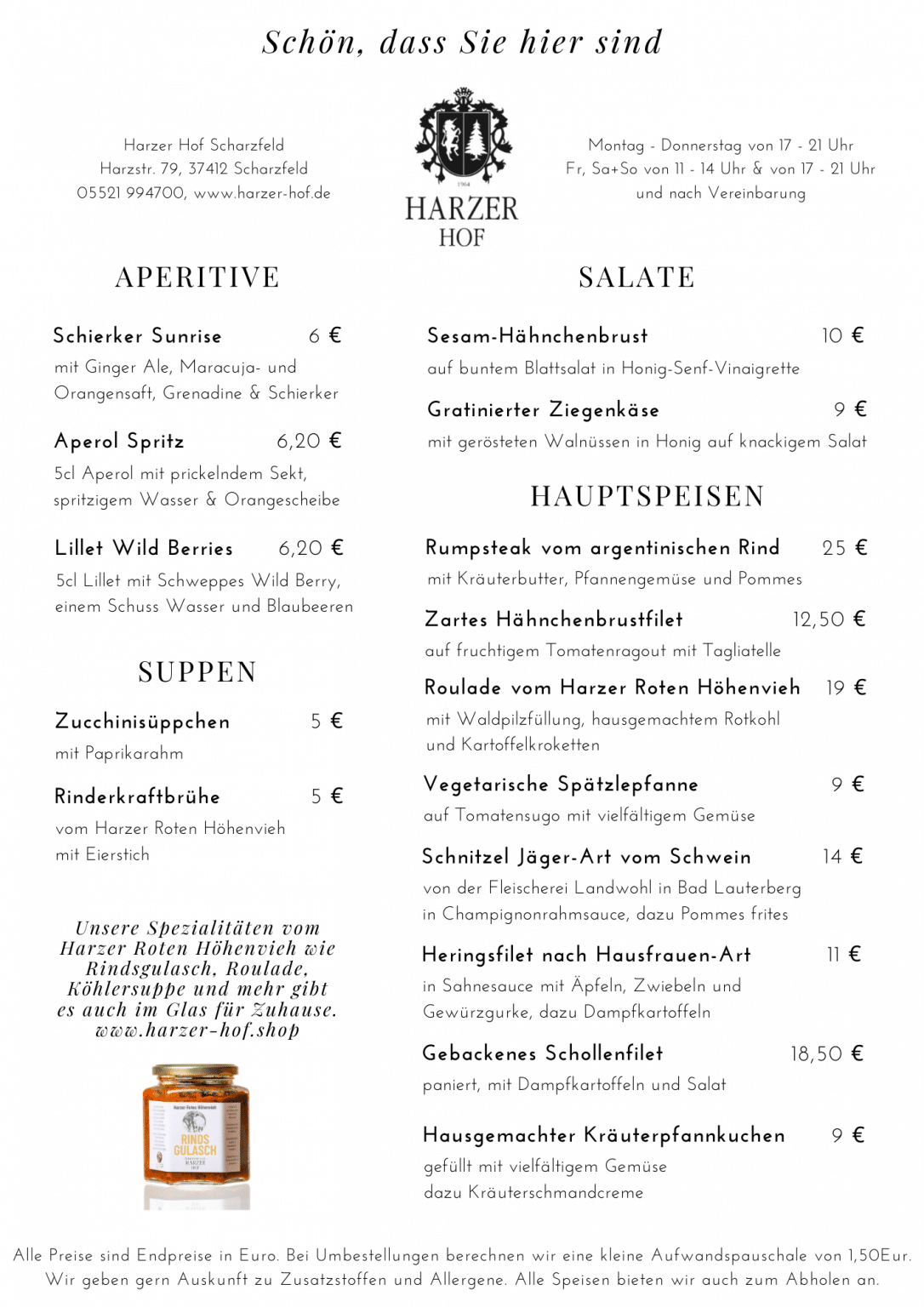 SpeisekarteSeptemberBeispiel Harzer Hof